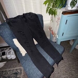 Torrid Black Distressed Skinny Jeans